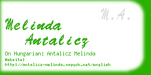 melinda antalicz business card